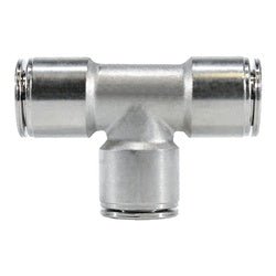 20030SS Union Tee, 1/2 in Push - In x 1/2 in Push - In x 1/2 in Push - In, Stainless Steel - GetHydraulics.com