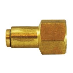 20036A Straight Adapter, 3/8 - in Push - to - Connect x 1/4 - in Female NPTF, Brass - GetHydraulics.com