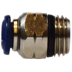 20063NA Male Adapter, 1/2 - in Push - to - Connect x 1/2 - in Male Global Thread, Brass, Nickel - Plated - GetHydraulics.com