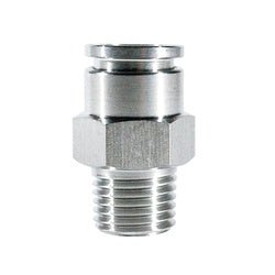 20063SS Connector, 1/2 - in Push - to - Connect x 1/2 - in Male NPT, Stainless Steel - GetHydraulics.com