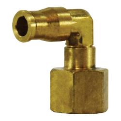 20091S Swivel Elbow, 3/8 in Push - In Tube x 1/4 in FNPTF, Brass - GetHydraulics.com