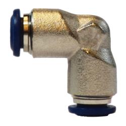 20150N 90 - deg Union Elbow, 1/8 - in Push - to - Connect x 1/8 - in Push - to - Connect, Brass, Nickel - Plated - GetHydraulics.com