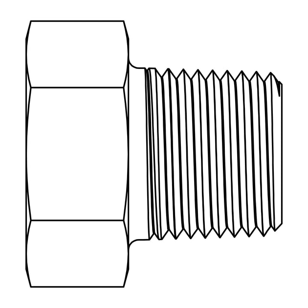 202 - 05 - 04 Tube to Pipe Inverted Flare Brass Fitting - GetHydraulics.com