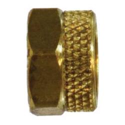 20221 Hex Nut, 5/16 in Flareless, Brass - GetHydraulics.com