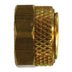 20228 Universal Hex Nut and Sleeve Assembly, 3/16 in Flareless, Brass - GetHydraulics.com