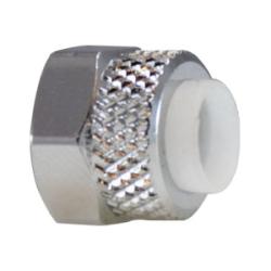 20453 Nut with Plastic Sleeve Assembly, 3/8 in Tube OD, Brass, Chrome - Plated - GetHydraulics.com
