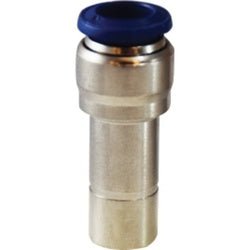 20510N Reducer, 1/4 in Push - In Tube x 1/8 in Push - In Tube, Brass, Nickel - Plated - GetHydraulics.com