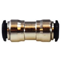20604N Straight Union, 12 mm Push - In x 12 mm Push - In, Brass, Nickel - Plated - GetHydraulics.com