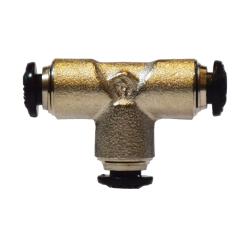 20610N Union Tee, 4 mm Push - In x 4 mm Push - In x 4 mm Push - In, Brass, Nickel - Plated - GetHydraulics.com
