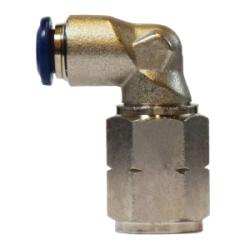 20762N 90 - deg Swivel Elbow, 3/8 - in Push - to - Connect x 1/8 - in Female NPT, Brass, Nickel - Plated - GetHydraulics.com