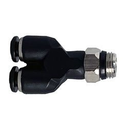 20825 Swivel Male Wye, 10 mm Push - to - Connect x 10 mm Push - to - Connect x 1/2 - in Male Global Thread Swivel, Composite - GetHydraulics.com