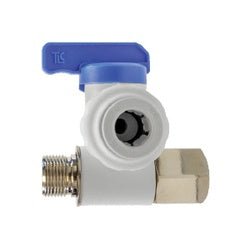20986P 3 - Way Stop Adapter Valve, 3/8 in Nominal, Compression x Compression x Push - In - GetHydraulics.com