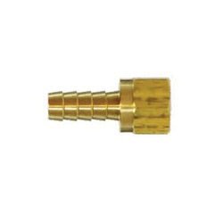 209ASF - 44C Adapter, 1/4 in Hose Barbed x 1/4 in Female 45/37 deg Flared Swivel, Brass - GetHydraulics.com