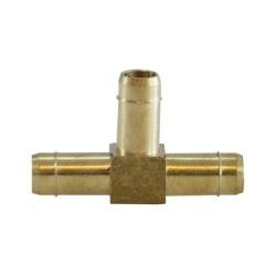 21155 Single Barb Union Tee, 3/8 in Tube OD x 3/8 in Tube OD x 3/8 in Tube OD, Brass - GetHydraulics.com