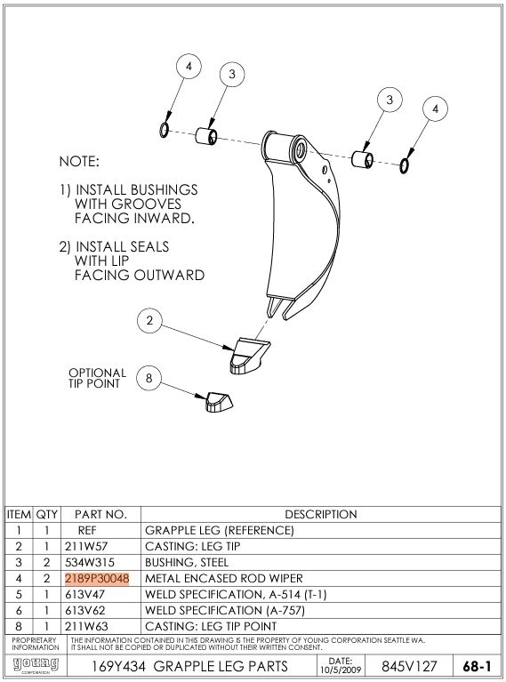 2189P30048 PIN SEAL - GetHydraulics