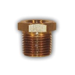 23232X4 Hex Bushing, 3/4 in MPT x 1/4 in FPT, Brass - GetHydraulics.com