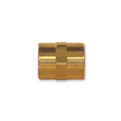 23300X2 SAE Pattern Coupling, 1/8 in FPT x 1/8 in FPT, 3/4 in, Brass - GetHydraulics.com
