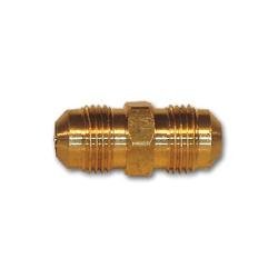 242X7 Union, 7/16 in SAE 45 deg Flare x 7/16 in SAE 45 deg Flare, Brass - GetHydraulics.com