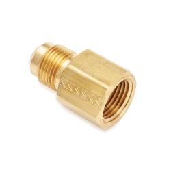 246X6X8 Adapter, 3/8 in SAE 45 deg Male Flared x 1/2 in FNPTF, Brass - GetHydraulics.com