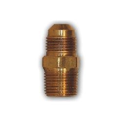 248X12 Half Union Adapter, 3/4 in SAE 45 deg Male Flared x 1/2 in MPT, Brass - GetHydraulics.com