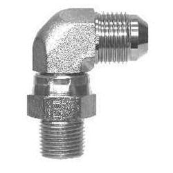 2501S64 Swivel Elbow, 3/8 - in Male JIC x 1/4 - in Male NPTF Swivel, Steel - GetHydraulics.com