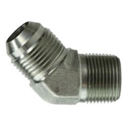 2503108 45 - deg Elbow, 5/8 - in Male JIC x 1/2 - in Male NPTF, Steel - GetHydraulics.com