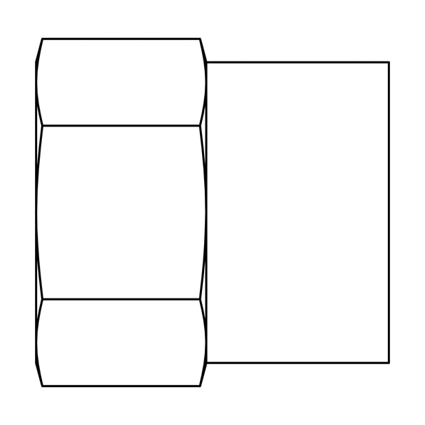 252 - 04 - 02 Tube to Pipe Inverted Flare Brass Fitting - GetHydraulics