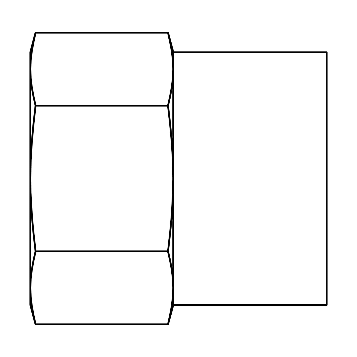 252-03-02 Tube to Pipe Inverted Flare Brass Fitting