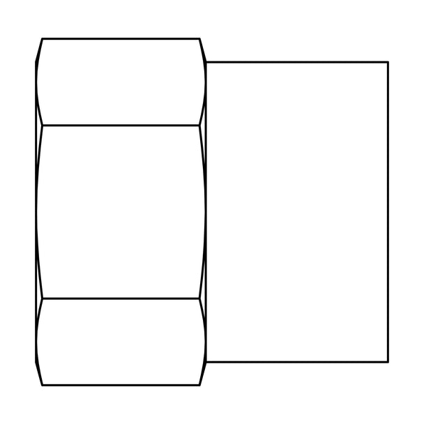 252-03-02 Tube to Pipe Inverted Flare Brass Fitting