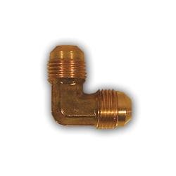 255X5 90 deg Barstock Elbow, 5/16 in SAE 45 deg Male Flared x 5/16 in SAE 45 deg Male Flared, Brass - GetHydraulics.com
