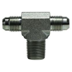 260186 Branch Tee, 1/2 - in Male JIC x 1/2 - in Male JIC x 3/8 - in Male NPTF, Steel - GetHydraulics.com