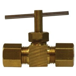 26021 Needle Valve with 26003 Nut, 1/4 in Nominal, Compression, - 65 to 250 deg F - GetHydraulics.com
