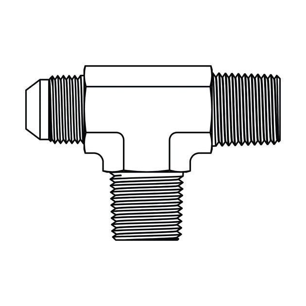 2607 - 12 - 12 - 12 JIC to Pipe Run Tee - GetHydraulics.com