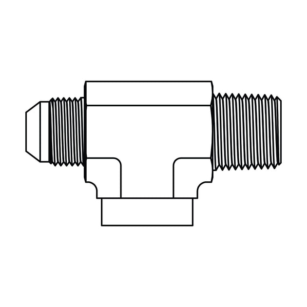 2611 - 08 - 08 - 08 JIC to Pipe Run Tee - GetHydraulics.com