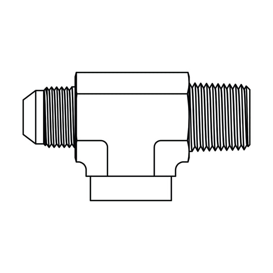 2611 - 20 - 20 - 20 JIC to Pipe Run Tee - GetHydraulics.com