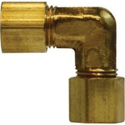 26126 Captive Sleeve Union Elbow with 26005 Sleeve Nut, 3/8 - in Compression x 3/8 - in Compression, Brass - GetHydraulics.com