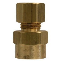 26154 Adapter with 26005 Captive Sleeve Nut, 3/8 in Compression x 3/8 in FIP, Brass - GetHydraulics.com