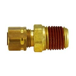 26177VS Captive Sleeve Male Adapter, 3/16 - in Compression x 1/8 - in Male NPTF, Brass, Sealant - GetHydraulics.com
