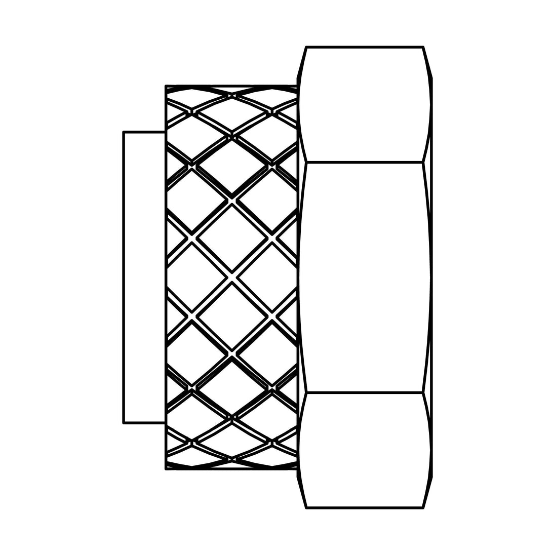 261P - 08 Brass Nut and Nylon Sleeve Assembly - GetHydraulics.com