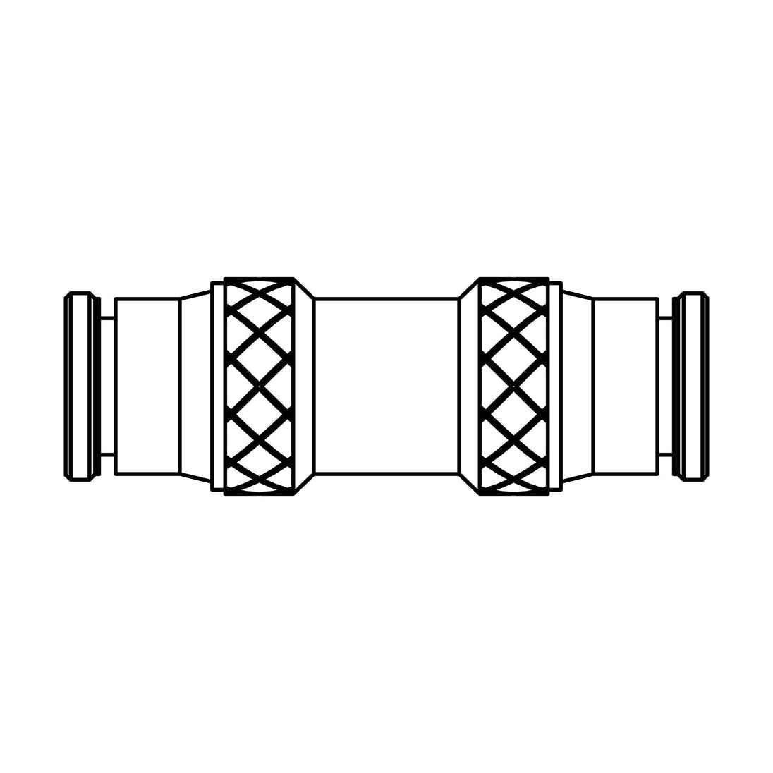 262PP - 05 - 05 Tube Union, Brass - GetHydraulics