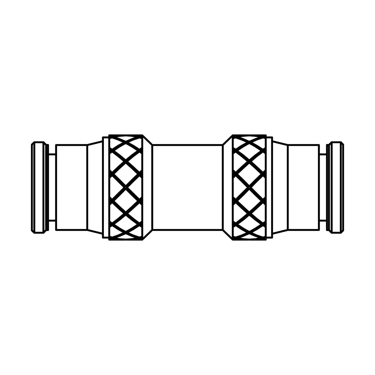 262PP - 05 - 05 Tube Union, Brass - GetHydraulics
