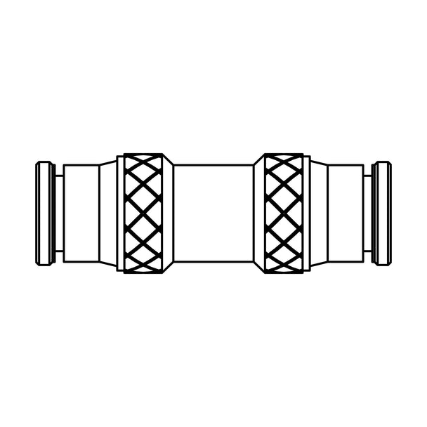 262PP - 08 - 08 Tube Union, Brass - GetHydraulics