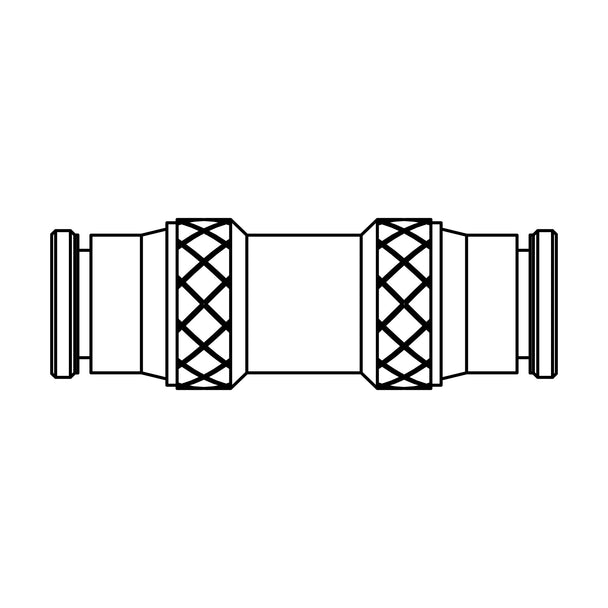 262PP-08-08 Tube Union, Brass