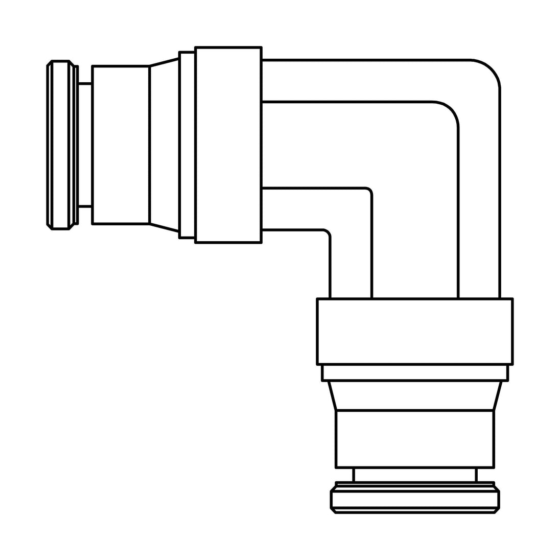 265PP - 02.5 - 02.5 Tube Union Elbow 90°, Brass - GetHydraulics