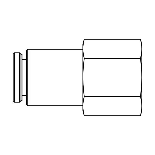 266PP-06-04 Tube to Pipe, Brass