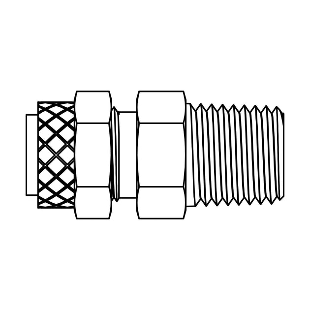 268P - 04 - 10/32 Tube to Pipe, Brass - GetHydraulics.com