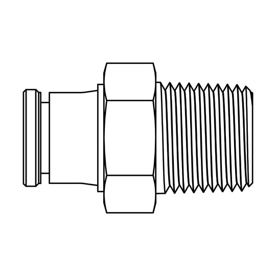 268PP - 03 - 02 Tube to Pipe, Brass - GetHydraulics.com