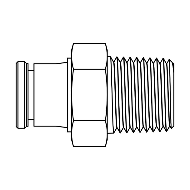 268PP-06-04 Tube to Pipe, Brass