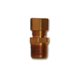 268X5X4 Adapter, 5/16 in Compression x 1/4 in MIP, Brass - GetHydraulics.com