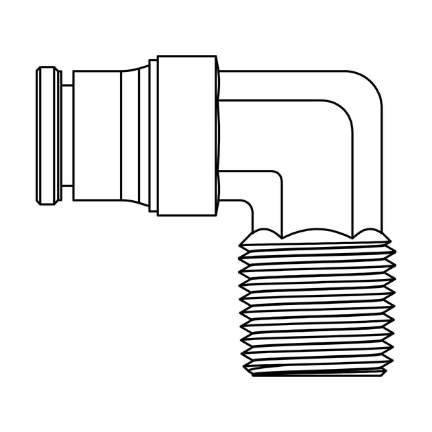 269PP - 08 - 06 Tube to Pipe Elbow 90 , Brass - GetHydraulics.com
